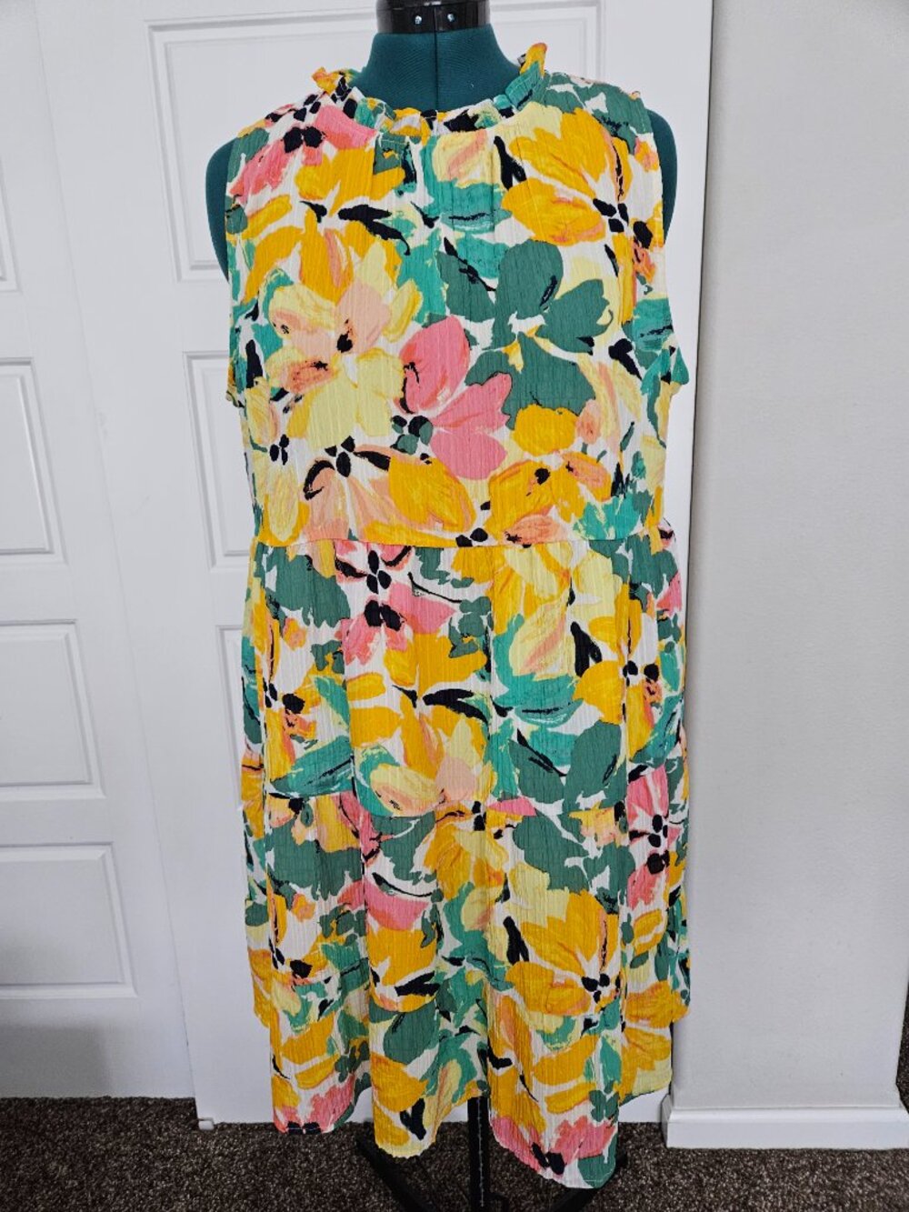Loft Lined Flower print dress